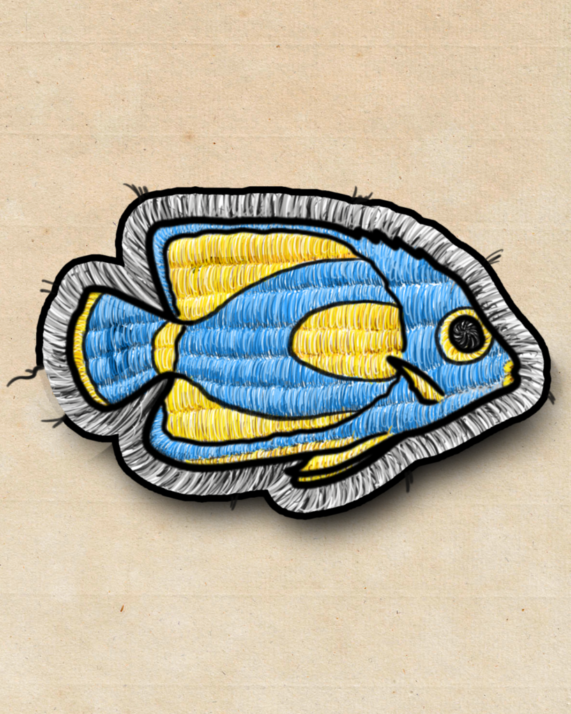 flash tatouage broderie poisson