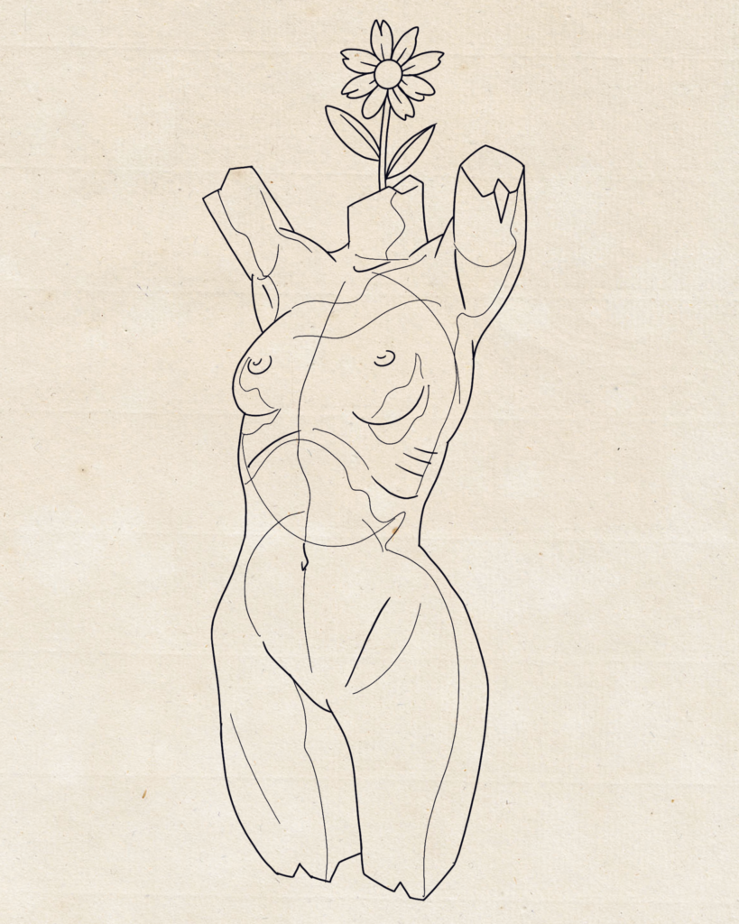 flash tatouage buste feminin