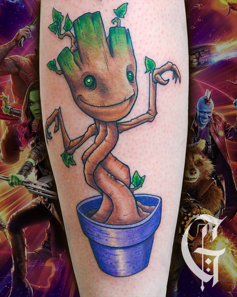 tatouage groot couleur